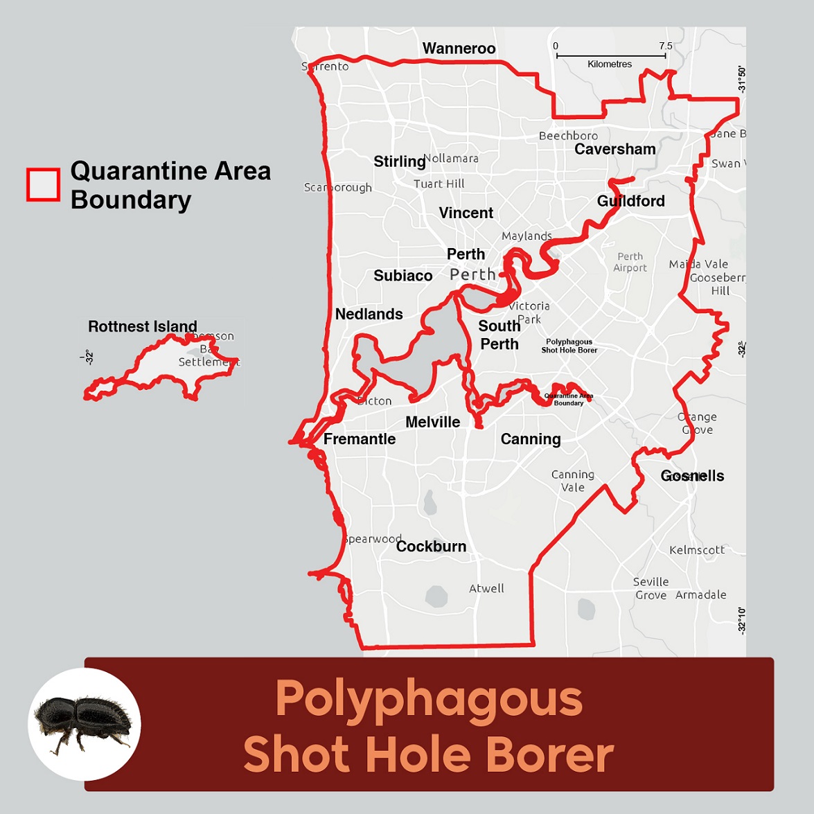 Pshb Quarantine Area Extension Map Mar Western Australian